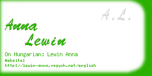 anna lewin business card